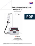 Service Manual For Volumetric Infusion Pump Argus 707 V: Made in Switzerland