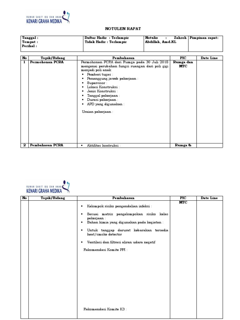 Template Rapat ICRA PDF