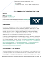 Diagnostic Evaluation of A Pleural Effusion in Adults - Initial Testing - UpToDate
