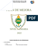 PLAN DE MEJORA DE LOS APRENDIZAJES PRIMARIA 6089 Uno