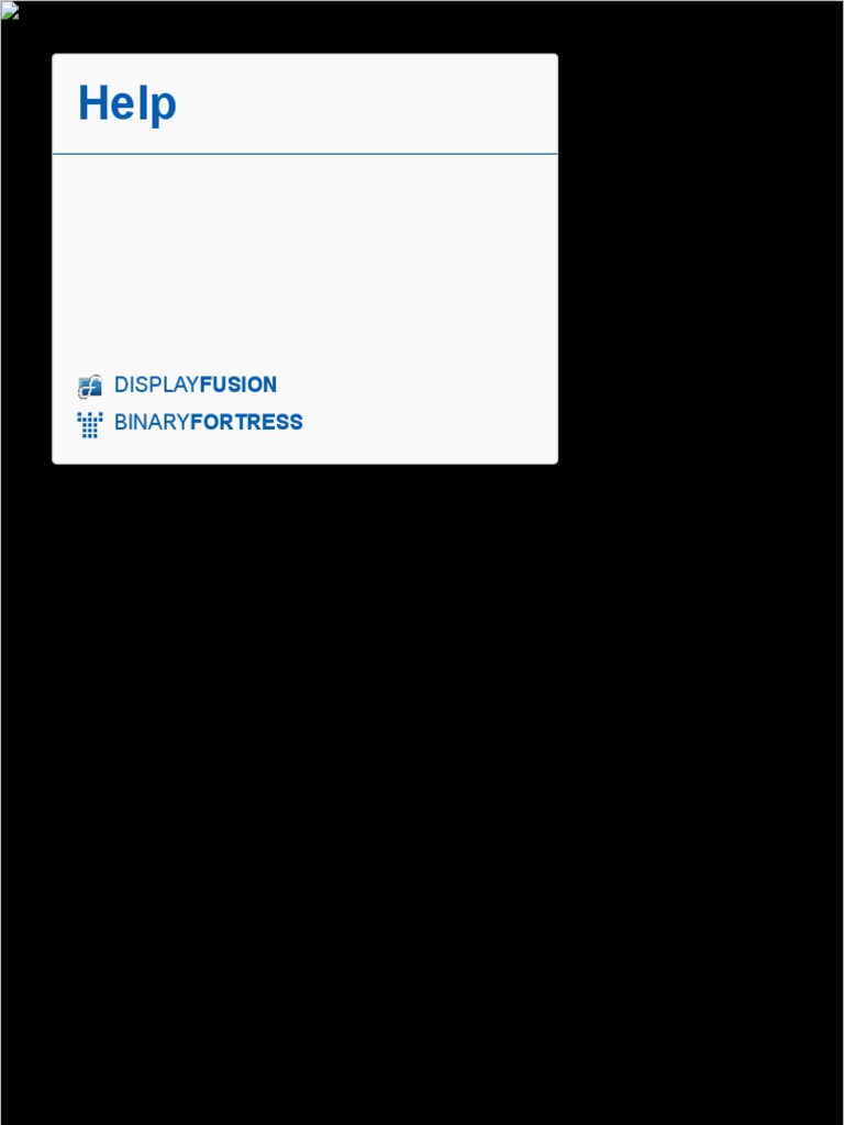 DisplayFusion Multiple Monitor User Guide Download Free PDF Window