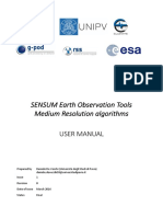 SENSUM Earth Observation Tools Medium Resolution Algorithms: User Manual