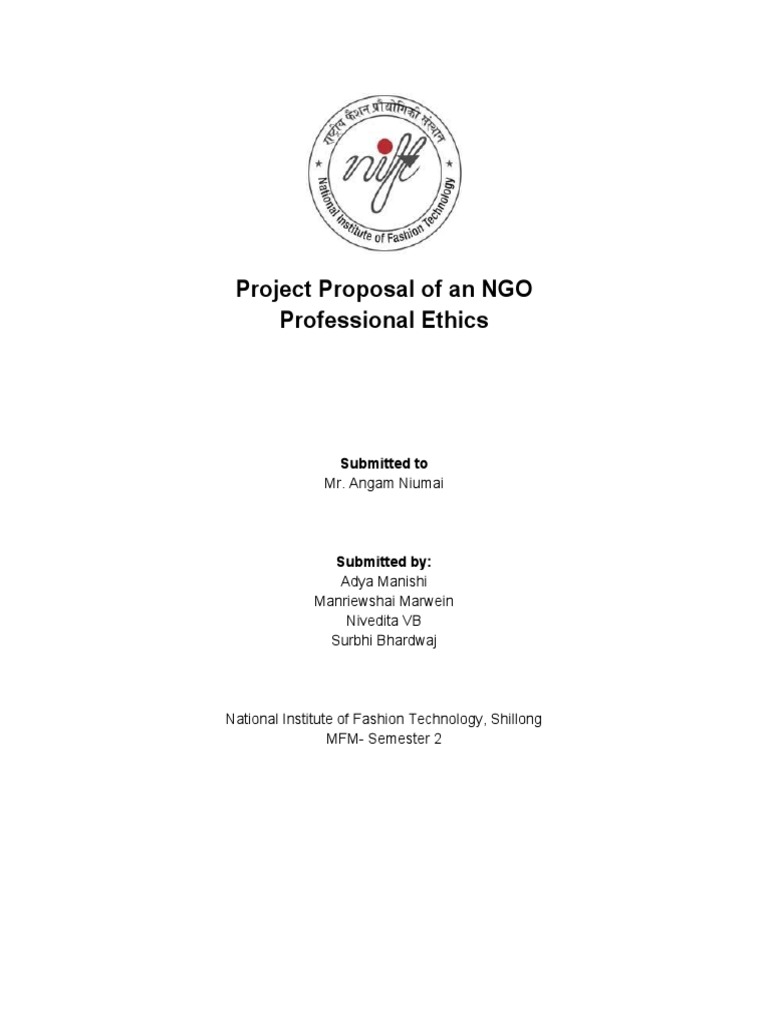 VOCATIONAL TRAINING PROJECT PROPOSAL FOR NGO intelligence overview