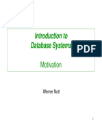Introduction To Database Systems: Motivation