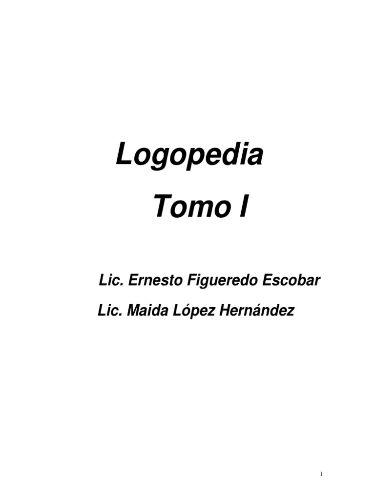 Libro Logopedia I Pdf Cerebro Pensamiento