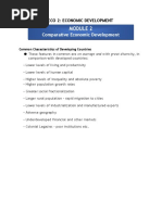 Module 2 - Comparative Economic Development Key Points