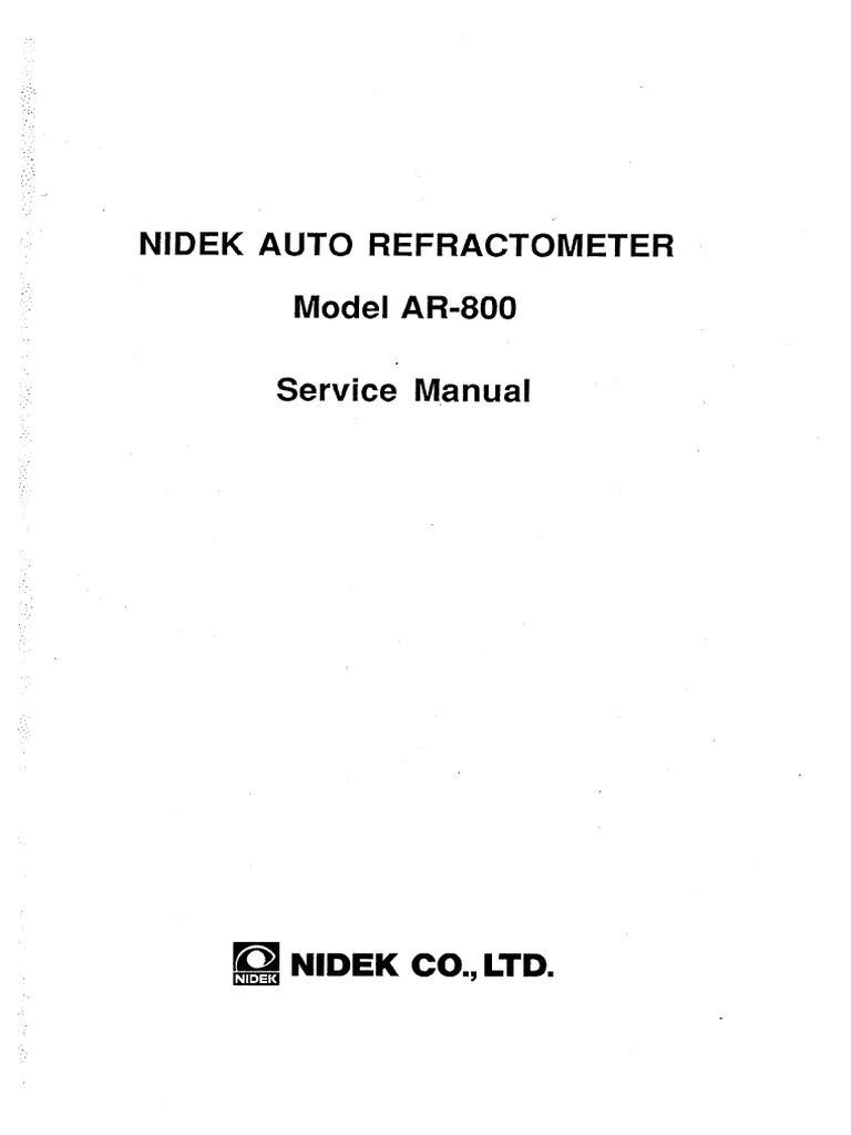 AR800 Service Manual | PDF