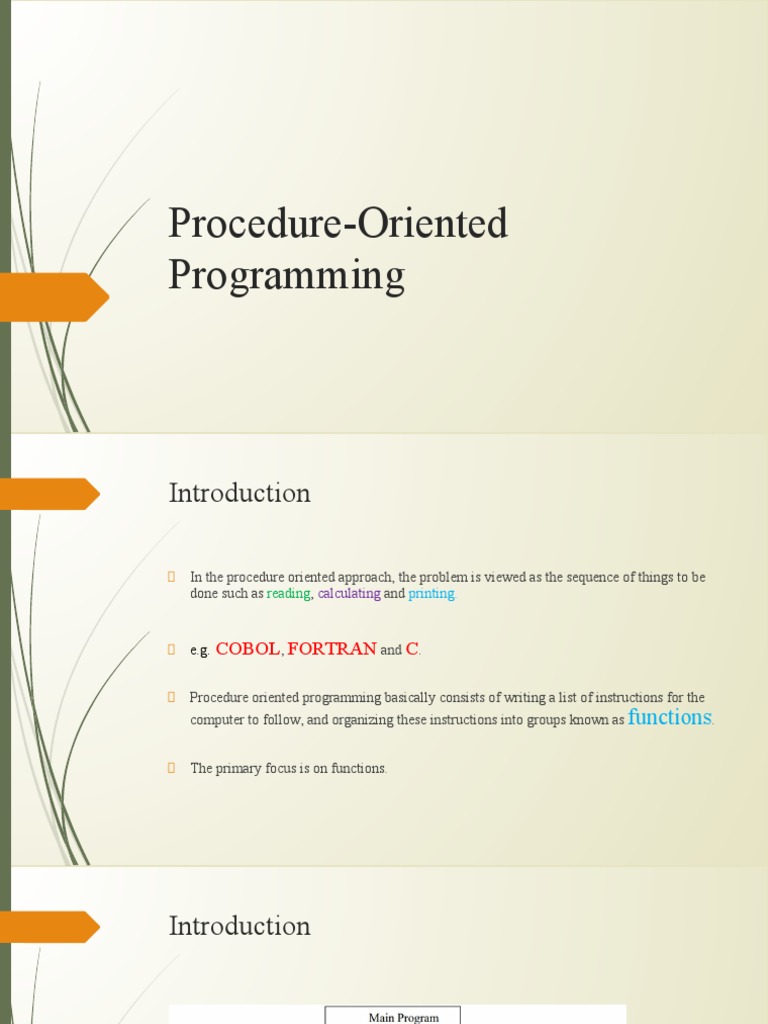 Procedure-Oriented Programming | PDF
