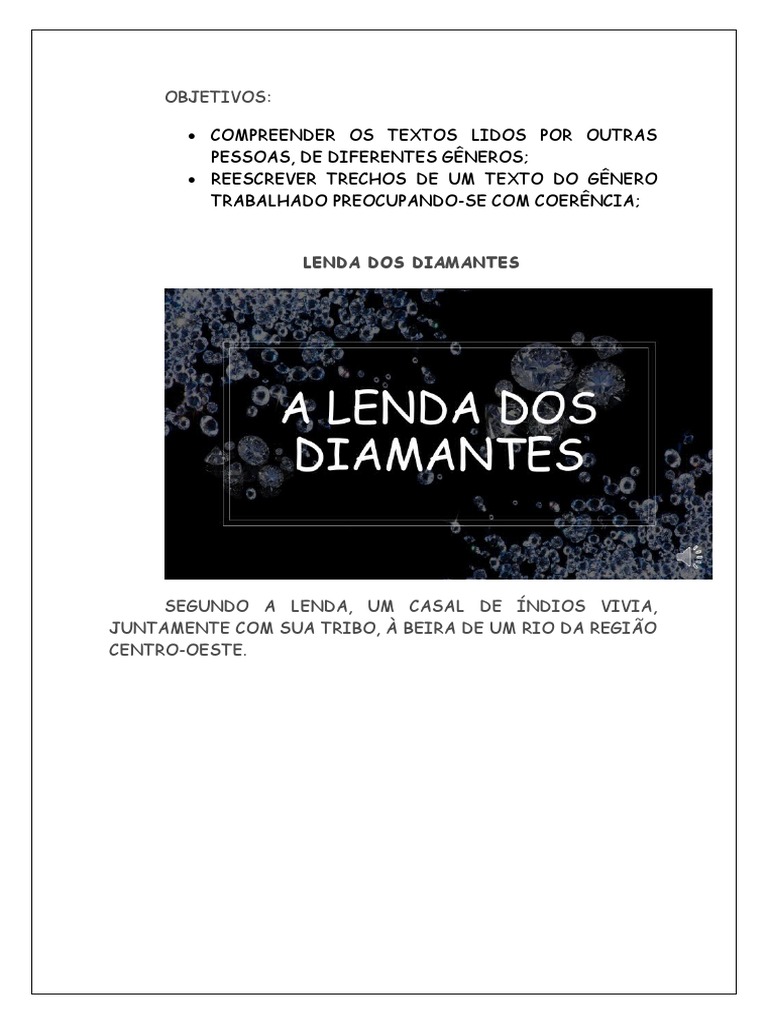 A Lenda dos Diamantes: Itagibá e Potira | PDF