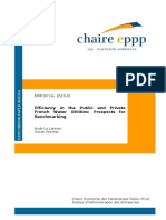 Efficiency in The Public and Private French Water Utilities Prospects For Benchmarking