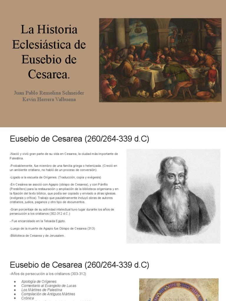 La Historia Eclesiástica de Eusebio de Cesarea. PDF Eusebio Historia del cristianismo