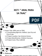 Project: " Aral para Sa Taal"