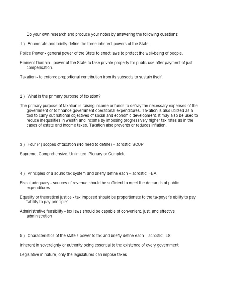 Tax research basic notes pdf taxes taxation in the united states