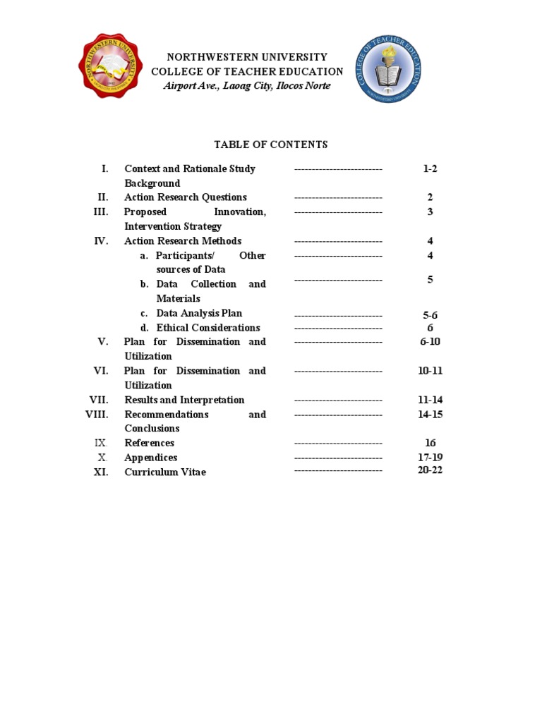 Table of Contents (Science) | PDF