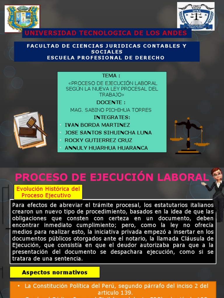 Proceso de Ejecucion Laboral | PDF | Sentencia (ley) | Mandato