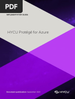 HYCU Protégé For Azure: Implementation Guide