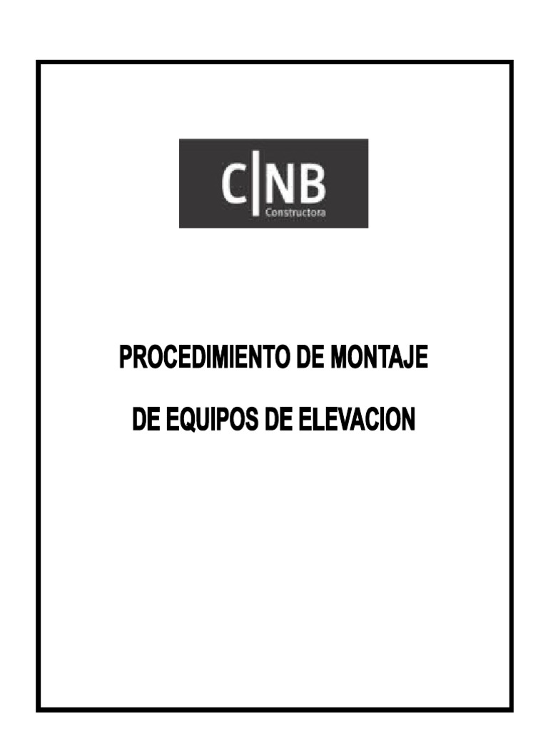 Procedimiento de ascensores pdf ascensor seguridad y salud