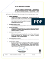 PO-PES-01 Política de Desarrollo Sostenible