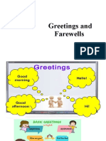 Greetings and Farewells