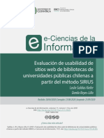 Evaluación de Usabilidad de Sitios Web de Bibliotecas de Universidades Públicas Chilenas A Partir Del Método SIRIUS