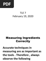 TLE 7 - Measure Ingredients Correctly