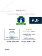 An Assignment On Environmental Impact of Coastal Shrimp Farming