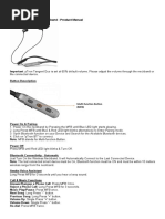 Tangent Duo Wireless Neckband - Product Manual: Multi-Function Button (MFB)