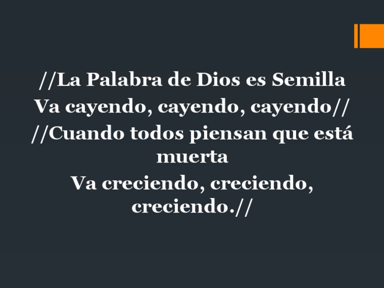 La Palabra de Dios Es Semilla | PDF | Crecimiento personal y ...
