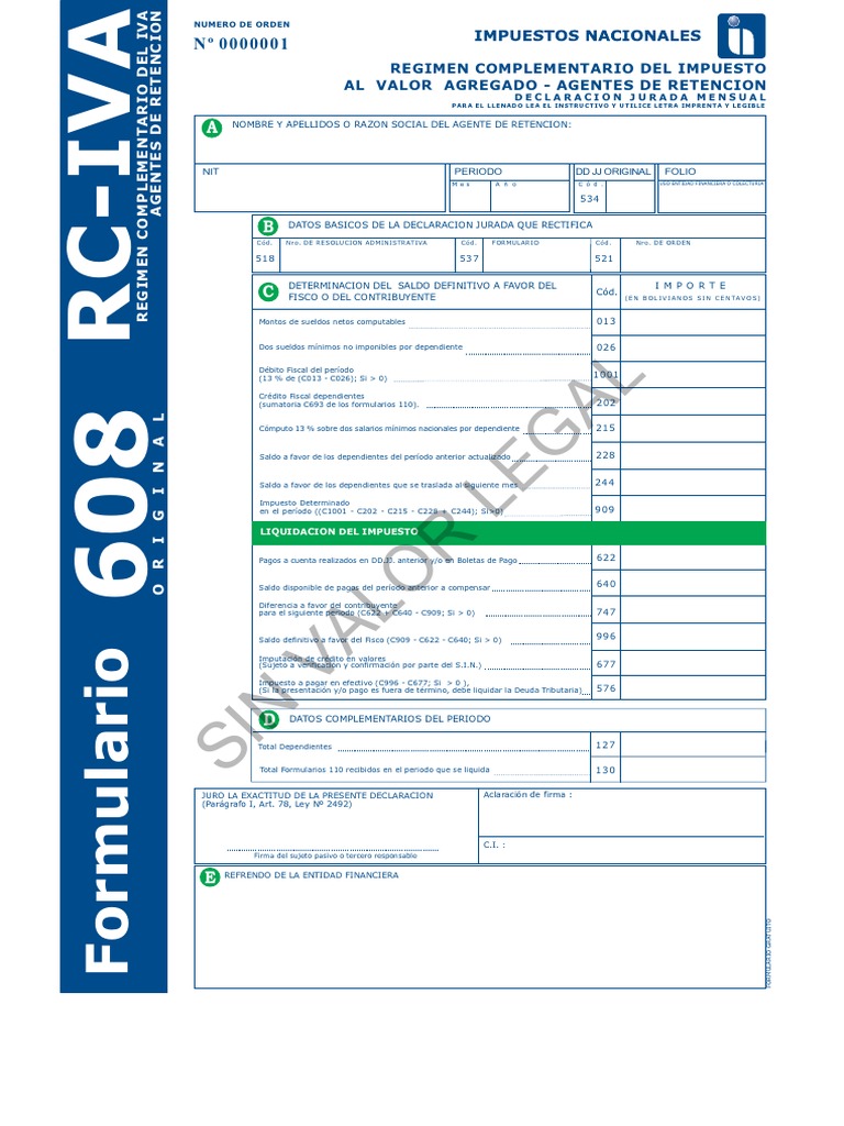 Form 608 | PDF | Impuestos | Dinero