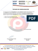 Certificado de Homologación - Kfeso - Melgarejo