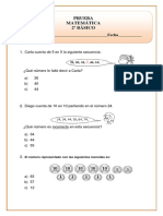 2º Básico Matematica Prueba