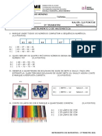 Matemática - Instrumento 1 - 2º Ano - 2022