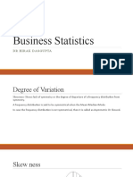 Business Statistics: DR Hirak Dasgupta