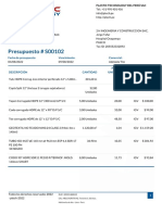 Presupuesto # S00102: Dirección de Facturación y Envío