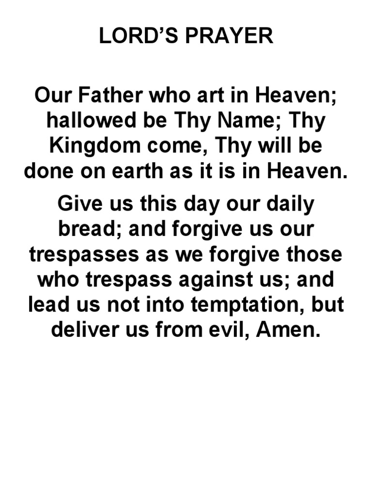 Lord's Prayer PDF