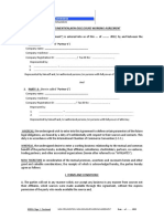 Ncnda, Page: 1. Continued Non-Circumention, Non-Disclosure Working Agreement Date: ... of .......... 2022