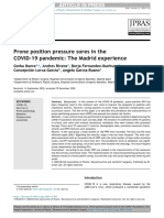 Prone Position Pressure Sores in The COVID 19 PANDEMIC THE MADRID EXPERIENCE