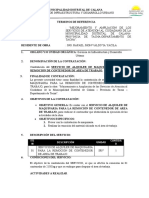 TDR N°003 - Serv. de Alquiler de Maquinaria para La Remoción de Contenedor de Area de Trabajo - C.N. N°1578