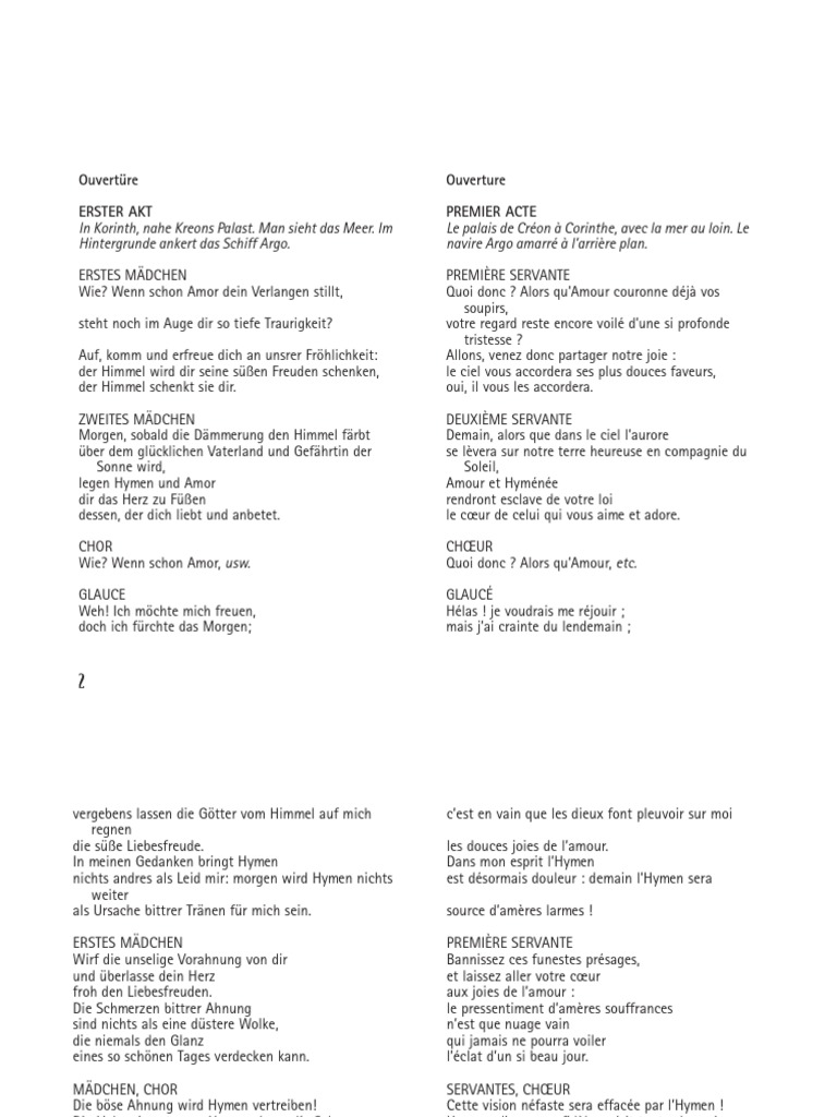 Medea Libretto | PDF
