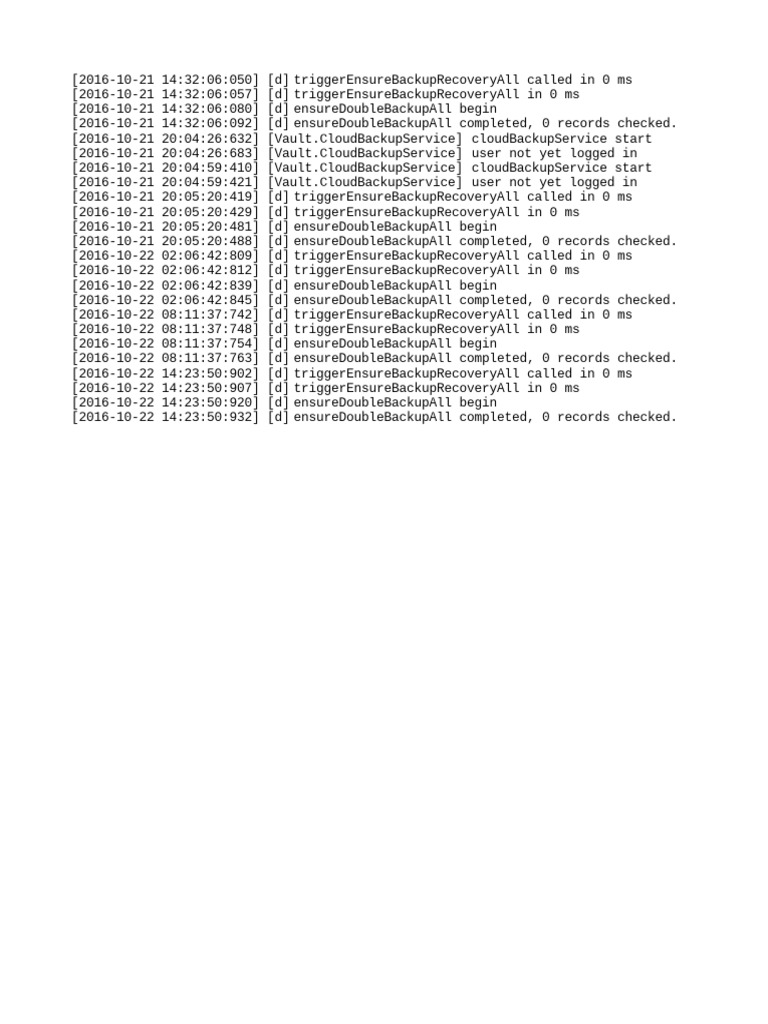 Vault Log | PDF