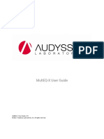 Multeq-X User Guide V1.0 © 2021 Audyssey Laboratories, Inc. All Rights Reserved