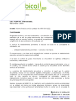 Informe Final de Servicio Contrato CPS-019-2022 Mantenimiento Preventivo Red de Gases