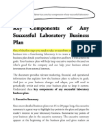Key Components of Any Key Components of Any Successful Laboratory Business Successful Laboratory Business Plan Plan
