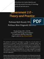 Government 2.0 - Theory and Practice - lecturers by Professor Beth Noveck and Professor Brian Fitzgerald