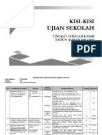 Kisi-Kisi Us SD Tahun Ajaran 2021-2022