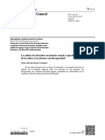 Naciones Unidas - La Salud y Los Derechos en Materia Sexual y Reproductiva de Las Niñas y Las Jóvenes Con Discapacidad (2017)