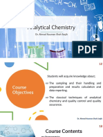 Analytical Chemistry: Dr. Ahmad Nauman Shah Saqib