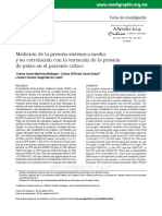 Medición de La Presión Sistémica Media y Su Correlación Con La Variación de La Presión de Pulso en El Paciente Crítico