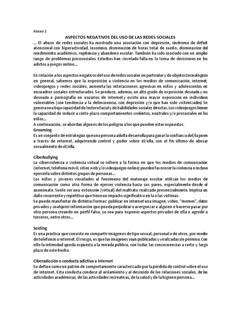 Riesgos de Redes Sociales en Niños | PDF | Internet | Acoso cibernético