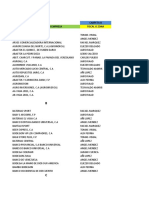 Listado de contribuyentes y empresas por letra inicial